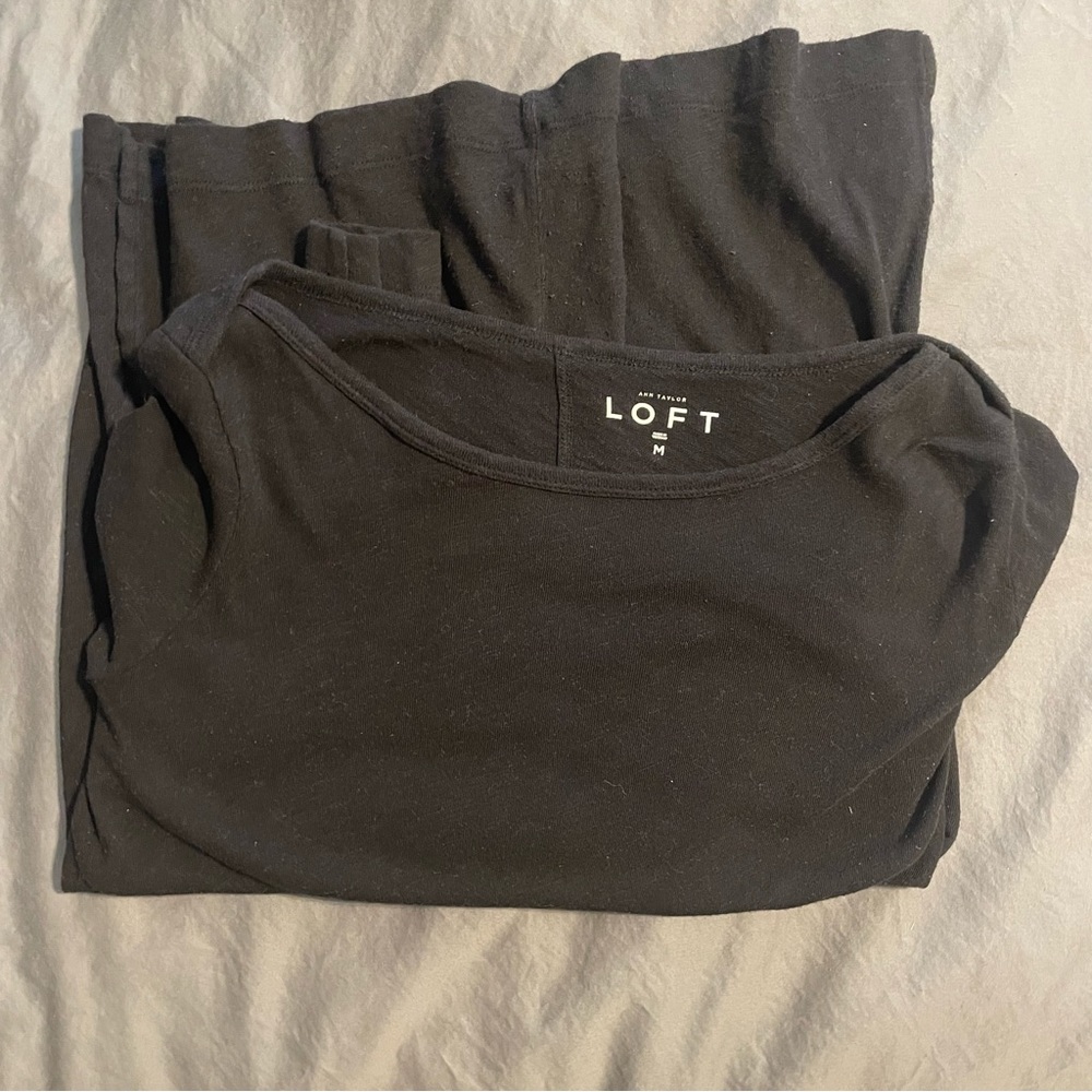 Long sleeve black tee | LOFT